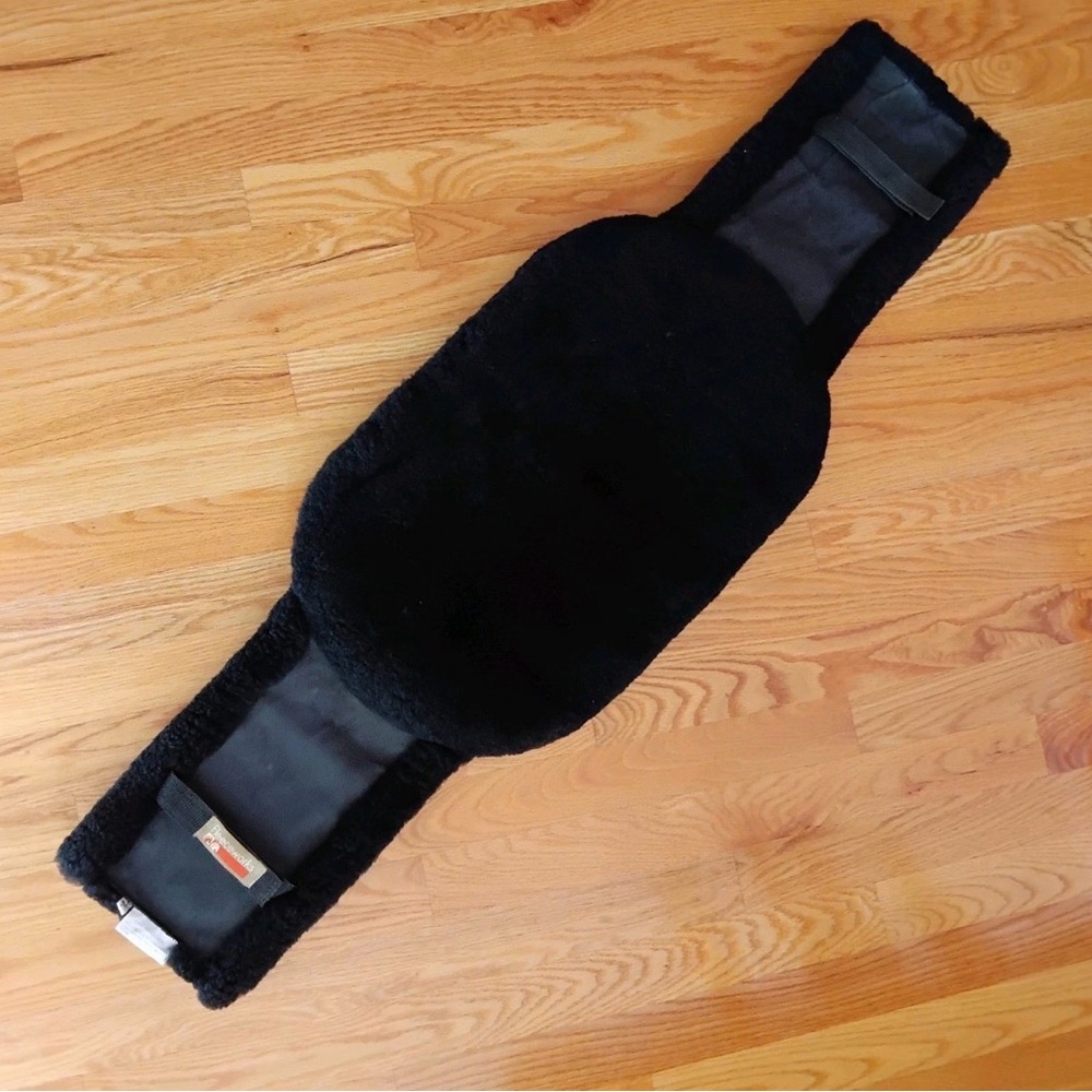 Black Sheepskin Horse Surcingle pad